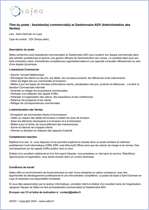 20240325 Profil de Poste Assistant Commercial ADV